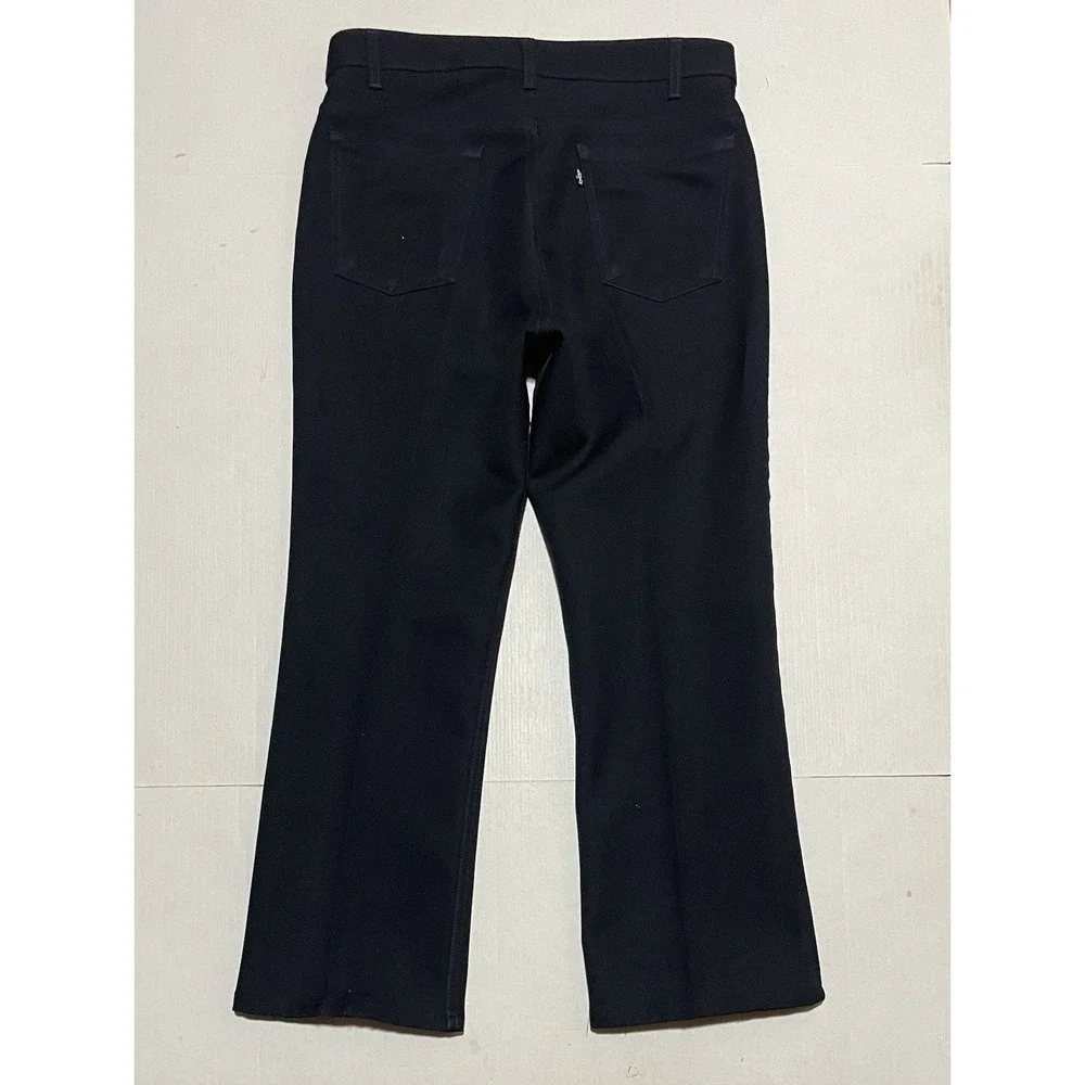 Vintage Levi's Mens Pants 33 X 26 Navy Blue Dacron Polyester Permanent Press